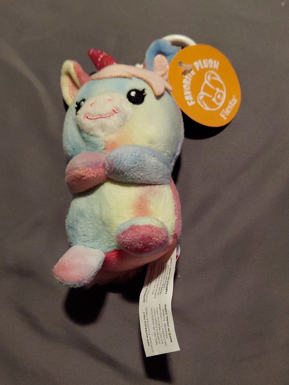 Fiesta Pastel Rainbow Plush Unicorn Small Pet Toy